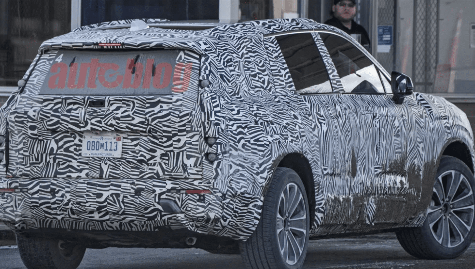 Cadillac Electric crossover testing camouflage