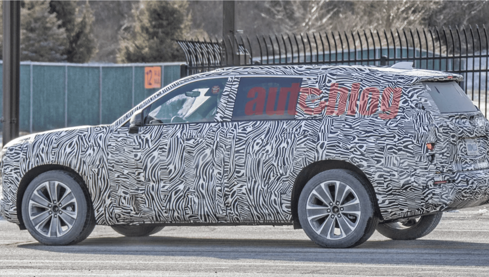 Cadillac Electric crossover testing camouflage